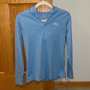 Blue Under Armour top with hood